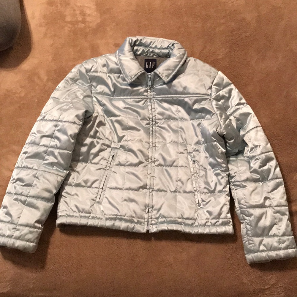 Girls sz.L satin Winter Coat GAP